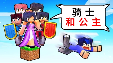 小米蕉我的世界游戏解说第一季  我的世界：一格方块上只能有四个骑士和一个公主！