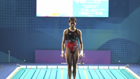 2023杭州亚运会速递 跳水女子10米跳台决赛 全红婵第2跳裁判全给10分