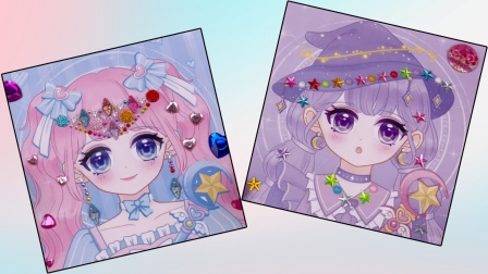魔法公主表情贴贴画 为魔法少女打扮不一样的妆造吧