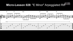 【吉他課堂】AW.微課028 - E Minor Arpeggiated Riff