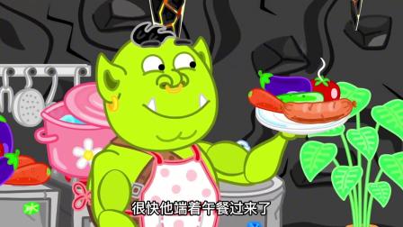 儿童益智动画：宝宝只喜欢吃香肠，小狮子想办法制作了蔬菜香肠