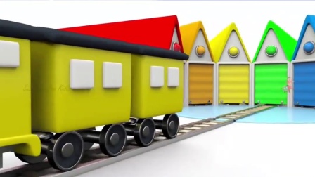 认识颜色-彩色小火车。小火车来啦！他们都是什么颜色的呢