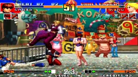 《KOF97小狼解说》扯淡VS火舞王：非主流精彩对抗-火舞王空投逞威