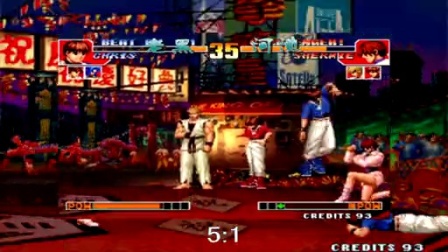 《KOF97小狼解说》老黑VS河池-非主流乱战克里斯的崛起