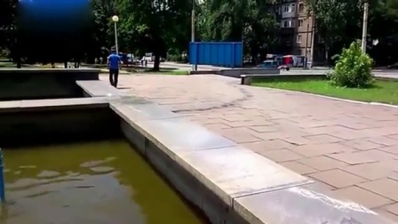 乌克兰小熊喷泉池内游泳萌翻众人 160720