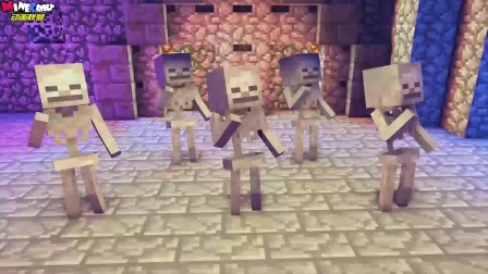 MC动画-僵尸和骷髅的排舞-Show Dos Minecraft