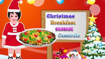 朵拉圣诞节给妈妈做一份香肠砂锅披萨 不记得放盐了