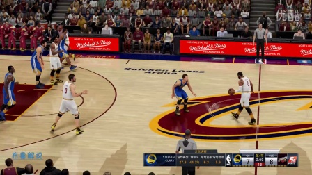 NBA2K16 总决赛勇士VS骑士第四场！库里绝杀詹姆斯