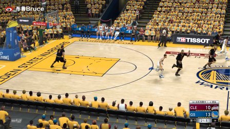 NBA2K17总决赛勇士vs骑士第二场！库里詹姆斯三双杜兰特高效