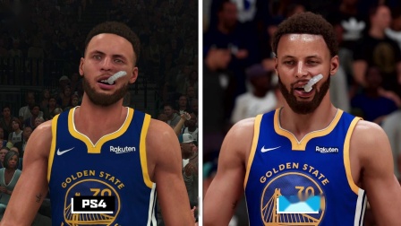 PS5 vs PS4画面对比，NBA 2K 