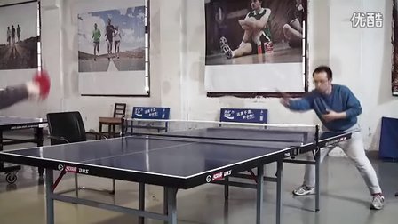 乒乓横板反手攻球学员视频