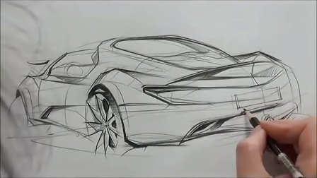 设计素描如何手绘汽车十二