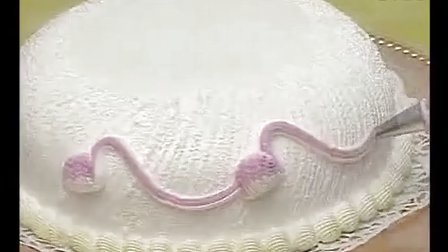 双层生日蛋糕裱花视频 学习蛋糕制作