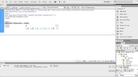 DW网页制作教程：01 初步认识html代码