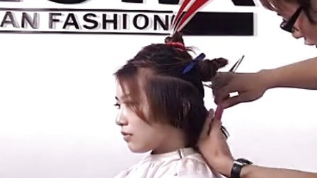 亚洲流美发 女士短发烫发 剪发视频