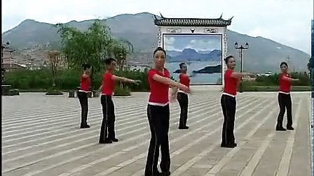 宁蒗彝族自治县民族广场健身舞：摩梭舞 阿哈巴啦