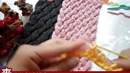 泡泡编织视频教程 第十九集 韩版席纹花围巾 牛奶棉