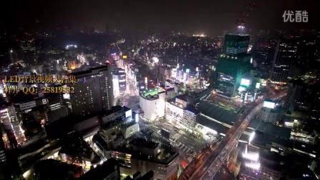 日本东京新宿繁华都市 城市夜景 高清实拍视频素材
