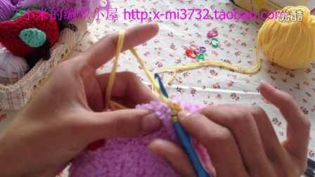 61集帽子衣服上立体枣型小球球的钩法小米的编织小屋毛线编织图案