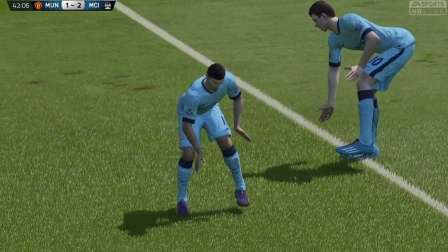 PS4 FIFA15 赛季模式 联机对战 曼城V曼联 德比大战 DIVI3
