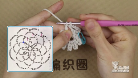 网状镂空的花片编织图案及方法