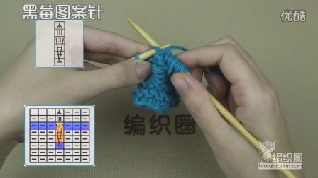 黑莓图案针毛线编织教学视频