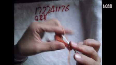 《手工织品5352》小孩女宝宝草莓棉拖鞋花边钩法视频教程