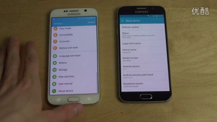 galaxy s6 安卓 6.0测试版 vs galaxy s6 安卓5.1.1 正式版 对比