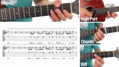 【吉他教学】Uptown Funk - Mark Ronson - Guitar Lesson - MELODY - Play Through