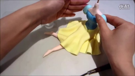 干货！翻糖人偶 干佩斯白雪公主人偶制作 蛋糕装饰教程