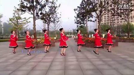 广场舞健身操 歌曲 北京的金山上 正面演示