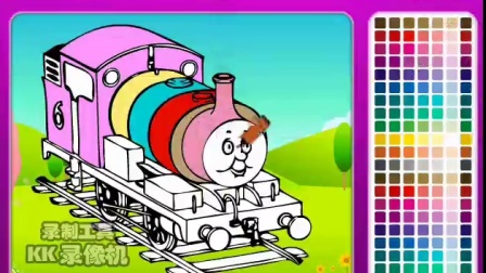 托马斯填颜色 创造自己喜欢的托马斯 给托马斯穿新衣 亲子网页单机小游戏