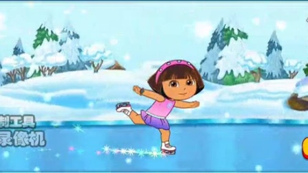 朵拉冬季滑冰 朵拉参加奥运会 朵拉奥运会得金牌  亲子网页单机小游戏