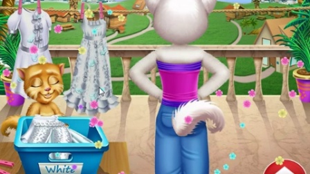 【小音游戏室】会说话的汤姆猫之安吉拉洗衣服