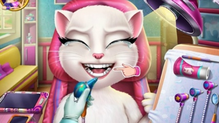 【小音游戏室】会说话的汤姆猫之安吉拉看牙医
