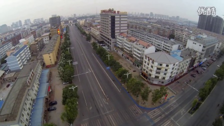 内蒙古乌海市海勃湾区建设路主要街路口鸟瞰