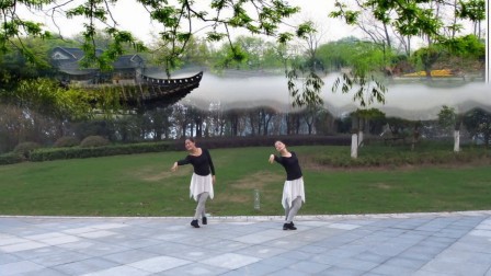舜湖彩虹雨广场舞《烟花三月下扬州》编舞:秦