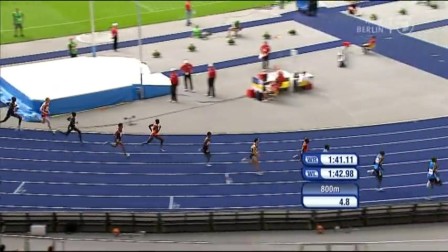 柏林见证奇迹!David Rudisha1分41秒09打破男