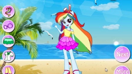 【小音游戏室】小马女孩沙滩派对，小马宝莉，彩虹小马