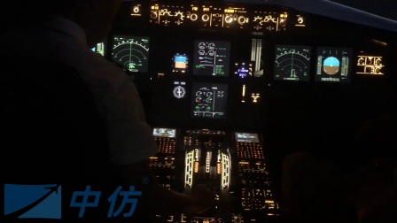 CNFSimulator.A320上海浦东国际机场凌晨起飞_中仿_飞行模拟器-9164 