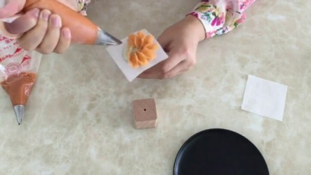 奶油裱花蛋糕窍门 如何用裱花嘴挤寿桃视频 简单裱花蛋糕