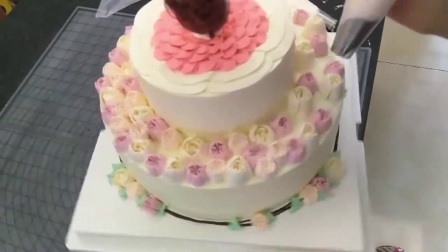 奶油蛋糕裱花 水果生日蛋糕裱花视频 裱花蛋糕饼干的做