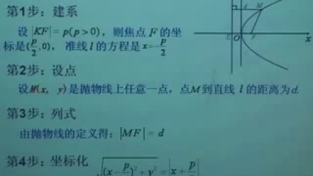 北师大版高二数学《抛物线及其标准方程》教学视频，倪如俊