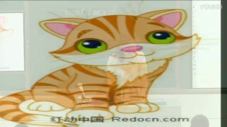科普版小学英语三年级上册《Lesson 1 I am a cat》教学视频，蒋菲菲