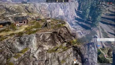 绝地求生 最后缩圈 跳崖空中击杀