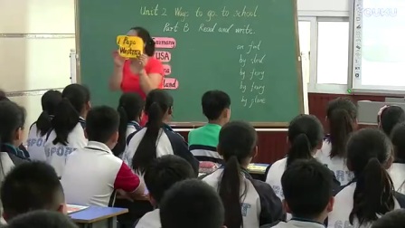 小学英语人教版六上《Unit 2 Ways to go to school》教学视频，河南王敬