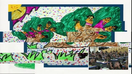 湘美课标版美术一年级下册《手型添画》教学视频，获奖优课视频