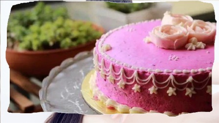 免烤生日蛋糕红心火龙果慕斯蛋糕