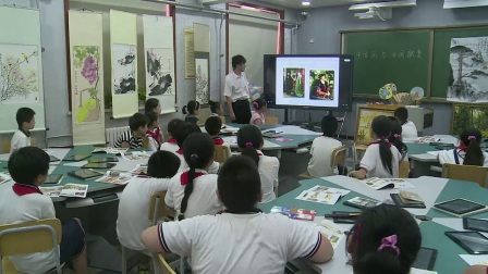 人教美术课标六年级上册《中国画与油画欣赏》教学视频，获奖课视频