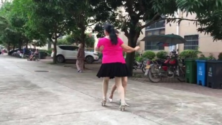 惠州市雍华庭姐妹广场舞双人对跳《美酒加咖啡》